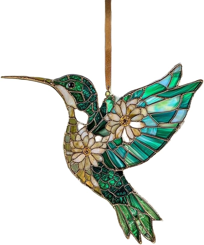 Hummingbird Acrylic Suncatcher Vibrant Window Hanging for Bird Lovers Perfect Nature Decor and Lover Gift Home Sun Catchers Indoor Windown Suncatchers Windows Garden Outdoor Holiday