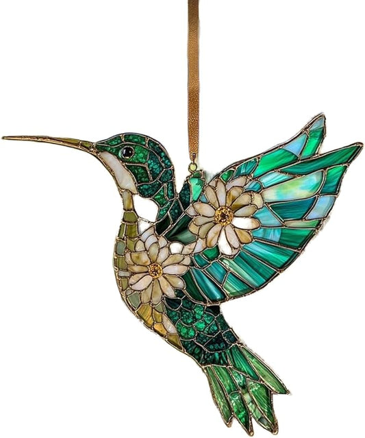 Hummingbird Acrylic Suncatcher Vibrant Window Hanging for Bird Lovers Perfect Nature Decor and Lover Gift Home Sun Catchers Indoor Windown Suncatchers Windows Garden Outdoor Holiday
