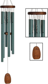 Woodstock Wind Chimes for Outside, Garden, Patio, Porch and Outdoor Decor (32") Pachelbel Canon Chime Green Wind Chime Gifts (PCCG)