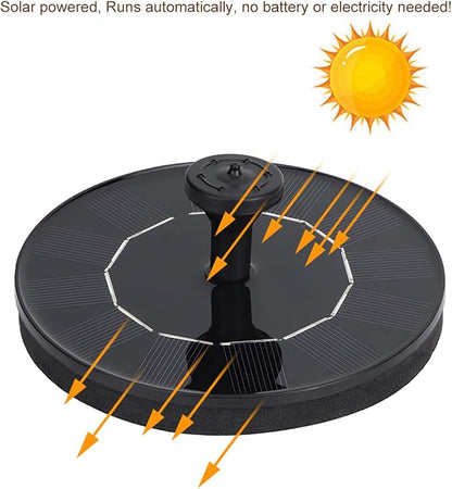 Solar Powered Floating Fountain, Bird Bath Water Pump with 6 Nozzles, Solar Garden Pond Fountain Kit for Outdoor Decor, Automatic Eco - Friendly Water Circulator with
