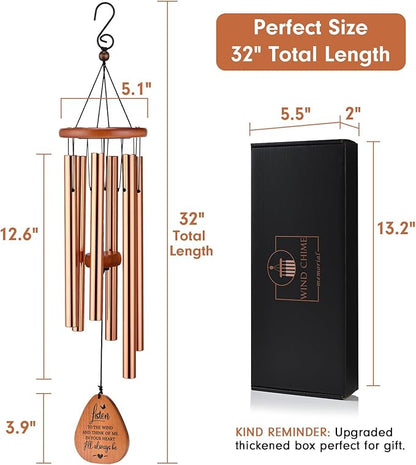 AMBOBE Memorial Wind Chimes Gifts, Sympathy Wind Chimes, Sympathy Gifts for Loss of Loved One, Bereavement Gift Baskets, Home Decor Outdoor Garden, Soothing Melodic Tones for Grieving Hearts