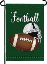 Football Garden Flag Football Helmet Double Sided Yard Flag The Big Game Polyeaster Garden Flags Sunday Sports Party Vertical Green House Banner 12 x 18 Inch Outdoor Decorative
