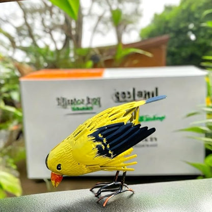 Creative Wrought Iron Yellow and Black Bird Ornaments Suitable for Decoration in Gardens, Homes, Parks, Courtyards, Outdoor Forests, Etc
