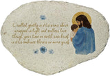 GiftsForYouNow Infant Memorial Garden Stone, Jesus Holding Baby Memorial, Religious Sympathy Gift, Personalized Grave Marker