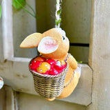Climbing Squirrel Tree Hugger Statue - UV Resistant Resin Hanging Garden Sculpture, Waterproof Outdoor Decor for Yard, Patio, Porch (Rabbit)