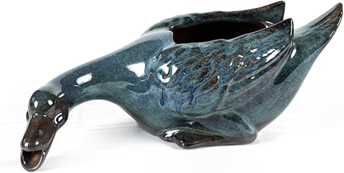 Animal Pond Fountains, Animal Pond Spitters, Duck Shape Ponds Water Spitters, with Water Pump, Outdoor Garden Fountain Spitter Ponds Water Feature(Blue,10x4.1x3.4in)