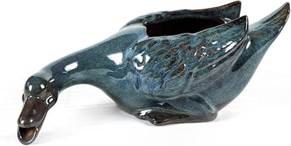 Animal Pond Fountains, Animal Pond Spitters, Duck Shape Ponds Water Spitters, with Water Pump, Outdoor Garden Fountain Spitter Ponds Water Feature(Blue,10x4.1x3.4in)