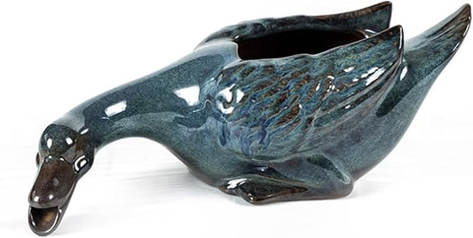 Animal Pond Fountains, Animal Pond Spitters, Duck Shape Ponds Water Spitters, with Water Pump, Outdoor Garden Fountain Spitter Ponds Water Feature(Blue,10x4.1x3.4in)