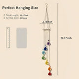 Handmade Crystal Suncatcher Wind Chime - Colorful Rainbow Maker Prisms for Window & Garden Decor, Perfect Indoor Outdoor Hanging Ornament & Gift