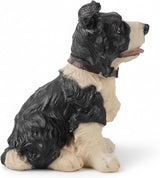 Tuxedo Border Collie Statues Outdoor Decorative, Dog Memorial Statue for Yard Lawn Patio Porch, Garden Pet Grave Marker Figures,