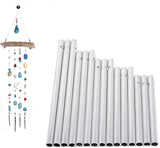 HONBAY 30PCS Silver Wind Chime Tubes Empty Aluminum Tubes Wind Chime kit Parts Supplies for Home Garden Outdoor Hanging Decorations (70/80/90/100/115mm)