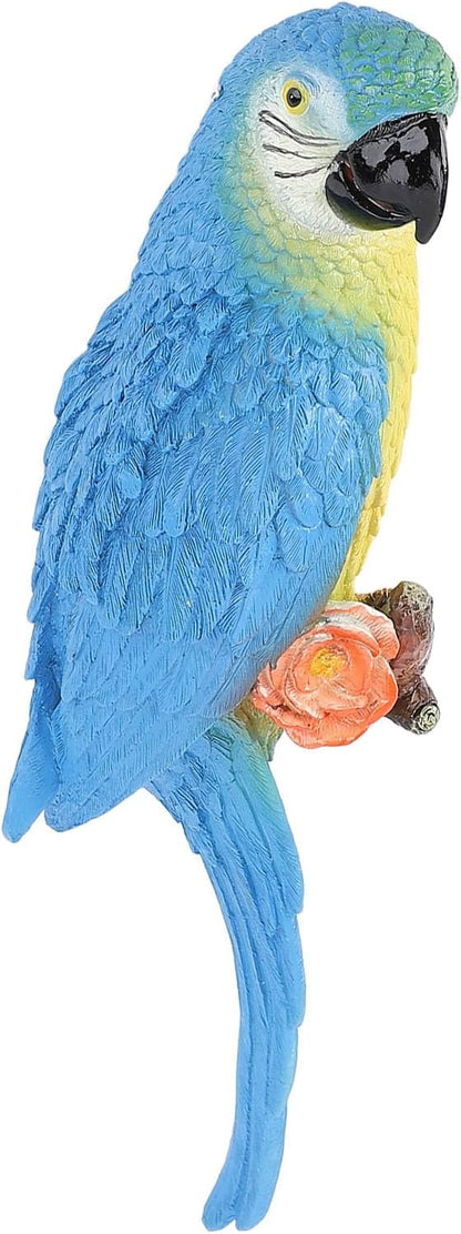 Pssopp Sculpture Ornament Decor,Bright Statues Outdoor Patio Garden Statues Statues Miniature Art Carved Small Animal Rustic Wildlife Decor for Garden (Blue)