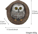 Owl Tree Hugger Whimsical Tree Sculpture Garden Statues Outdoor Tree Face Decor Garden Peeker Yard Art Decorations (Singel Owl)