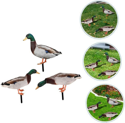 YARNOW 3pcs Acrylic Garden Stake Decor Charming Outdoor Lawn Insert Dusk Pattern for Vibrant Garden Art and Landscape Design