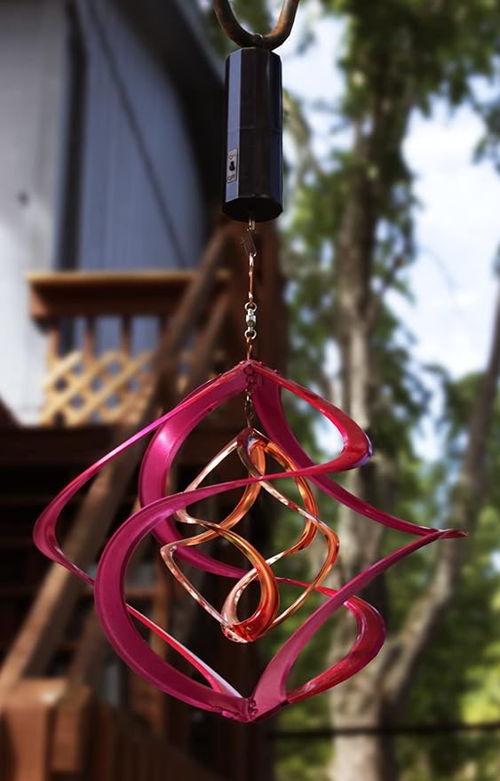 Red Carpet Studios The Original Cosmix Deluxe Helix Wind Spinner, Medium 14-Inch, Double Purple & Copper
