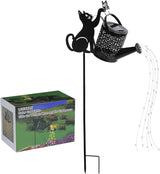 Black Cat Gifts - Solar Cat Garden Statue,Black Metal Garden Decor,Yard Decor Stakes with Lantern, Gifts for Women Mom and Grandma or for Cat Lovers
