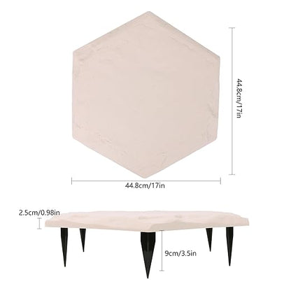 4Pcs Large Stepping Stones Outdoor Garden Walkway, Durable Plastic Pavers for Patio, Pathway, and Landscaping, Weatherproof Stepping Stones with Ground Stakes for Easy Installation