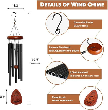 Friendship Thank You Wind Chimes Gifts for Friends, Best Friends Birthday Gifts for Women Men, Garden Decoration for Outside Patio Home, Unique Wind Chimes for BBF