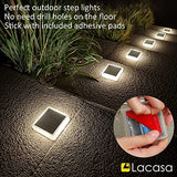 Solar LED Step Lights - Waterproof White 4-Pack