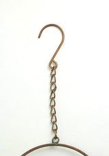 May 65 Inch Copper Bird Bowl Metal Rain Chain Decorative Patio Accent Garden Decor