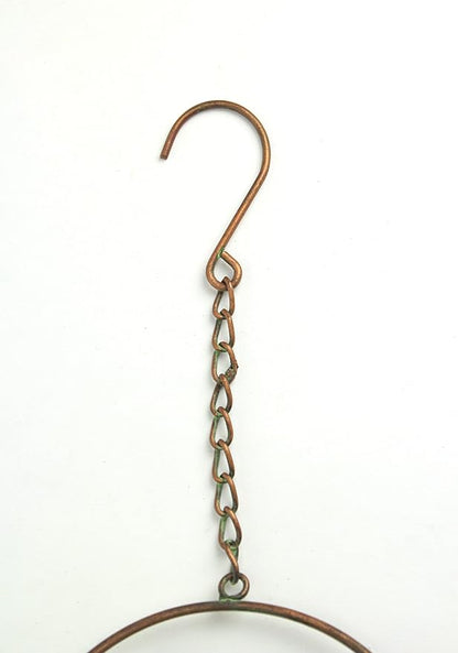 May 65 Inch Copper Bird Bowl Metal Rain Chain Decorative Patio Accent Garden Decor