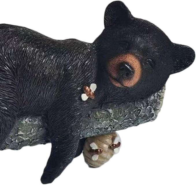 25cmx15cm Outdoor Statues Resin Figurines Bear Ornament Garden Bear Sculpture for Landscaping Yard Patio Lawn