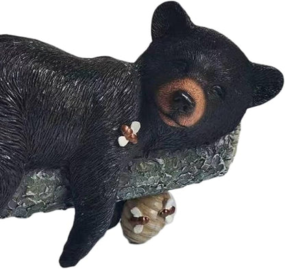 25cmx15cm Outdoor Statues Resin Figurines Bear Ornament Garden Bear Sculpture for Landscaping Yard Patio Lawn