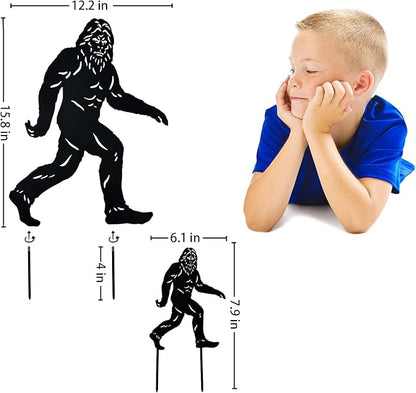 TIGGSY 15.8 inch Bigfoot Metal Outdoor Decor Big Foot Sasquatch Gifts for Men/Women Bigfoot Silhouette Statues for Yard Art, Patio, Lawn, Forests, Garden Decor, Yard Display, Garden Decorations