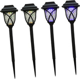 Angoily 4pcs Solar Lawn Lights Easy Install Led Outdoor Garden Lighting for Pathways Unique Design Solar Powered Landscape Decor