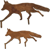 2 PCS Animal Garden Decoration, Lawns Animal Indoor Outdoor Garden Statue, Animal Figurine for Gardens Patios, Creative Animal Garden Sculpture, Sneaky Rustic Animal Garden Decoration