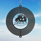 Personalized Ladybug Metal Wind Spinner, Custom Yard Sculpture for Outdoor Display, Kinetic Lawn Ornament, Nature Lover Gift (Ladybug Garden Wind Spinner)