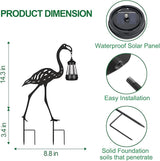 nawaza Flamingo Metal Garden Stakes Decorative 2Pack,Solar Lights Outdoor Garden Decor Stake,Birthday Gifts for Mom Women,Decorative Metal Housewarming Ornament for Lawn Patio Yard Pathway Black.