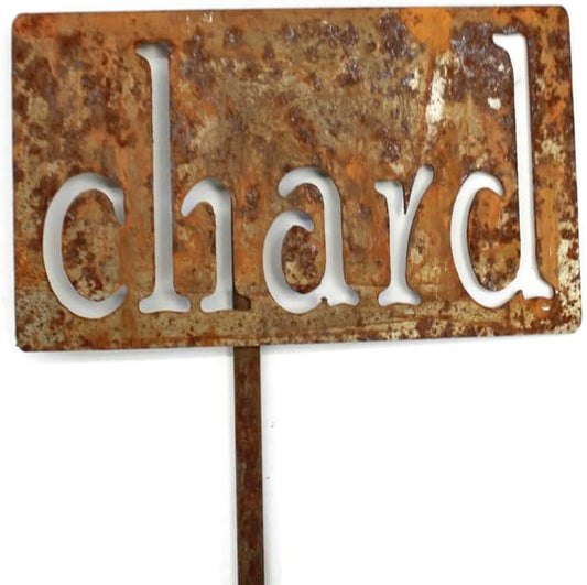 Classic Metal Garden Markers 19 Inches Tall (chard, Naturally Rusted)