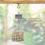 Dolibest Wall Mount Ceiling Hooks,Plant Hooks for Ceiling Metal Plant Bracket Iron Wall Mount Lanterns Hangers Hooks for Hanging Plants Lights, Outdoor Wire, Fairy Lights, Wind Chimes, Black(2PCS)