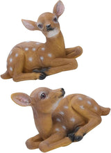 Alomejor Sika Deer Sculpture Art Craft Outdoor Garden Decoration Ornaments for Landscape, Garden, Park DecorationDurable ResinSynthetic -6.7x4.5in-2Pcs