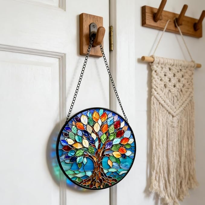 Stained Glass Window Hanging,suncatcher Stained Glass kit,Stained Glass Ornament, Garden suncatchers for Windows Hanging,Window Decor or Indoor,Gifts for Women, Lovers, Couple, Friends