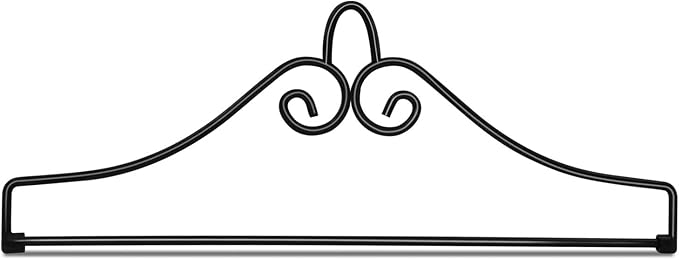 Anley Wrought Iron Garden Flag Hanger - Garden Banner Holder Detached to Use - Rust Resistant & Black Matte Coating(Ideal for Flag/Banner with Width Smaller than 13")