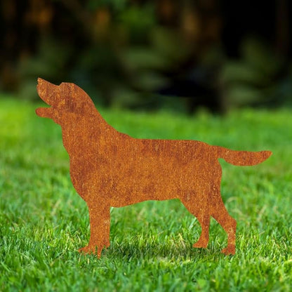 Cairn Terrier Dog Metal Sign,Yard Garden Decor,Retro Garden Decor,Rusty Animal Garden Stake,Metal Ornaments for Garden Outdoor Planters Lawn Custom Iron Art Sign Souvenirs Mourning Gifts