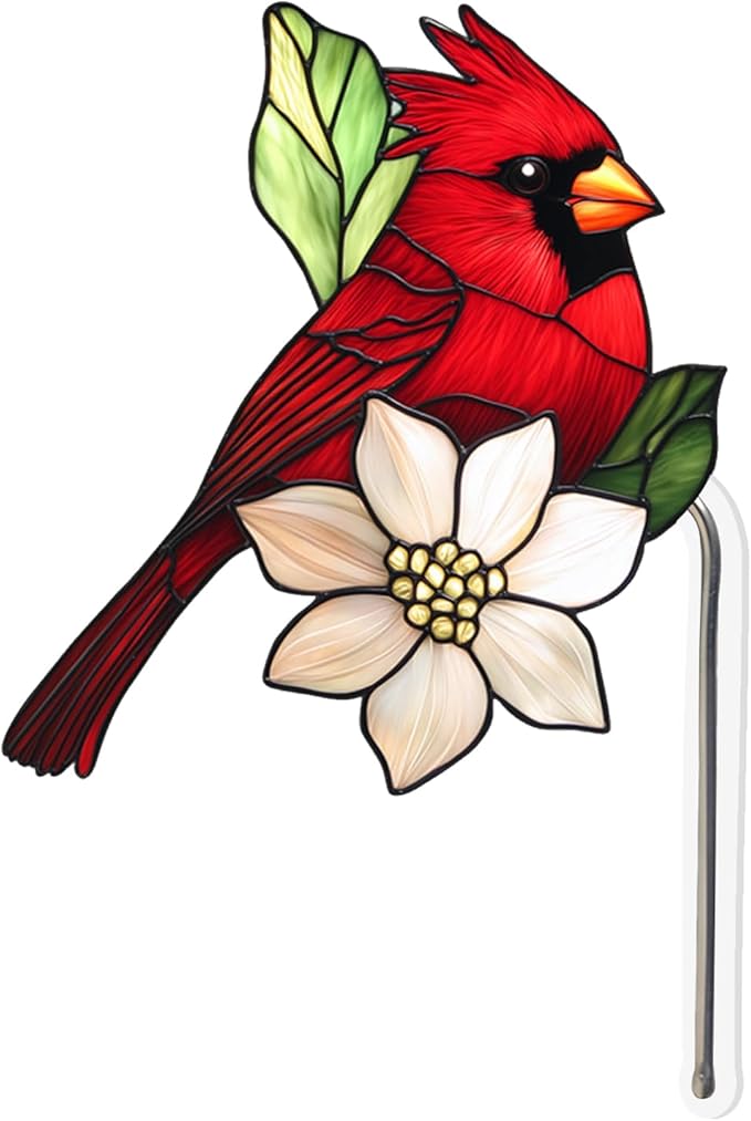Cardinal Gifts for Women, Mom Grandma, Bird Lover Gifts, Hanging Plant Planter Indoor Outdoor, Spring Garden Decor, Cardinal Home Outdoor Decoration(10)