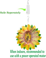 Sunflower Wind Spinner Metal Garden Decor Outdoor 3D Stainless Steel Sculptures Kinetic Hanging Whirligigs Yard Art Decorations Backyard Indoor Patio Lawn Ornaments Clearance Sun Catcher Windmill