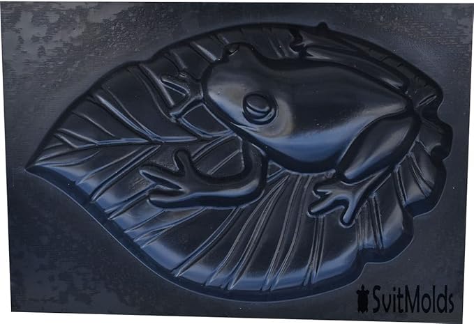 Concrete Mold DIY Outdoor Decor Leafs Frog Concrete Cement Mold Garden Decor Mould Statue for Garden (D69)