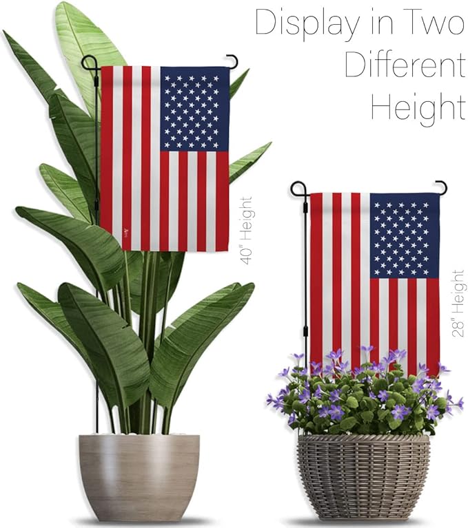 Garden Flag Pole For Outside Lawn Grave Yard Decor Cemetery Decorations Outdoor American Banner Tapestry Home Front Door Gifts Accessories 4 pcs Breakdown Stand Hardware Post Small House Banner Holder 16"W x 40"H