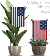 Garden Flag Pole For Outside Lawn Grave Yard Decor Cemetery Decorations Outdoor American Banner Tapestry Home Front Door Gifts Accessories 4 pcs Breakdown Stand Hardware Post Small House Banner Holder 16"W x 40"H