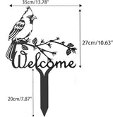 Metal Cardinal Garden Decor Bird Gifts for Women Mom Birthday Black Silhouette Birds Statues for Outside Garden Yard Art Sign Patio Lawn Ornaments Outdoor Decor 13.78 * 10.63in