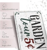 Funny Garden Decor Metal Sign - 12" x 8", Outside Signs, Gifts for Gardener, Plant Lover