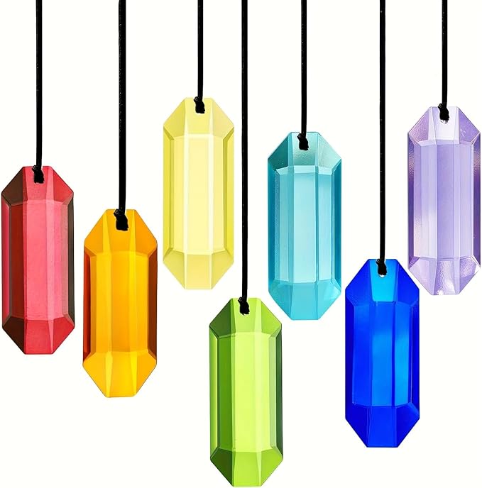 Suncatcher Crystal Rainbow Prism 7 Pack Faceted Crystal Suncatcher Rainbow Prism Hanging Pendant Window Home Garden Car Decor