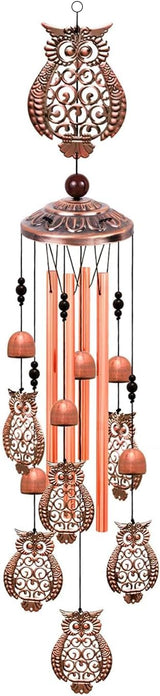 Retro Wind Chimes Metal Pipe Musical Wind Chimes for Outside Suitable Garden Decor、Home Decor Patio Decoration，Wind Catcher Friends Gift Condolence Gifts with Soothing Sound