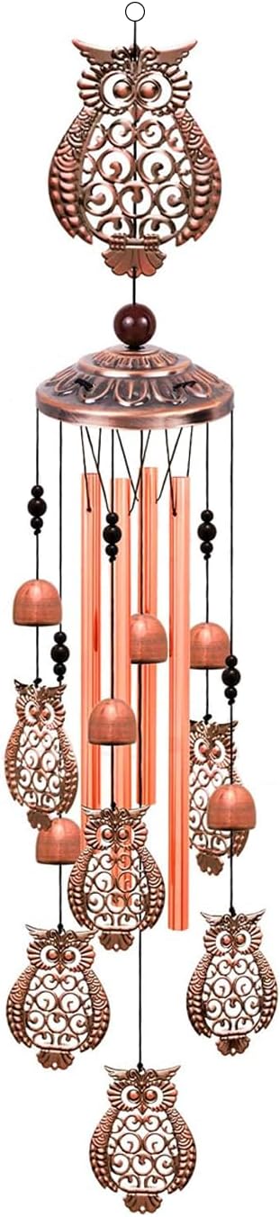 Retro Wind Chimes Metal Pipe Musical Wind Chimes for Outside Suitable Garden Decor、Home Decor Patio Decoration，Wind Catcher Friends Gift Condolence Gifts with Soothing Sound