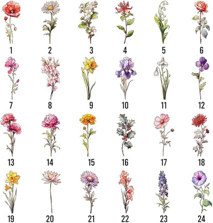 Personalized Grandma’s Garden Stained Glass Window Hanging Ornament, Custom Birth Month Flowers with Kids’ Names, Grandma Love Grows Here Floral Art Decoration, for Mom Grandma
