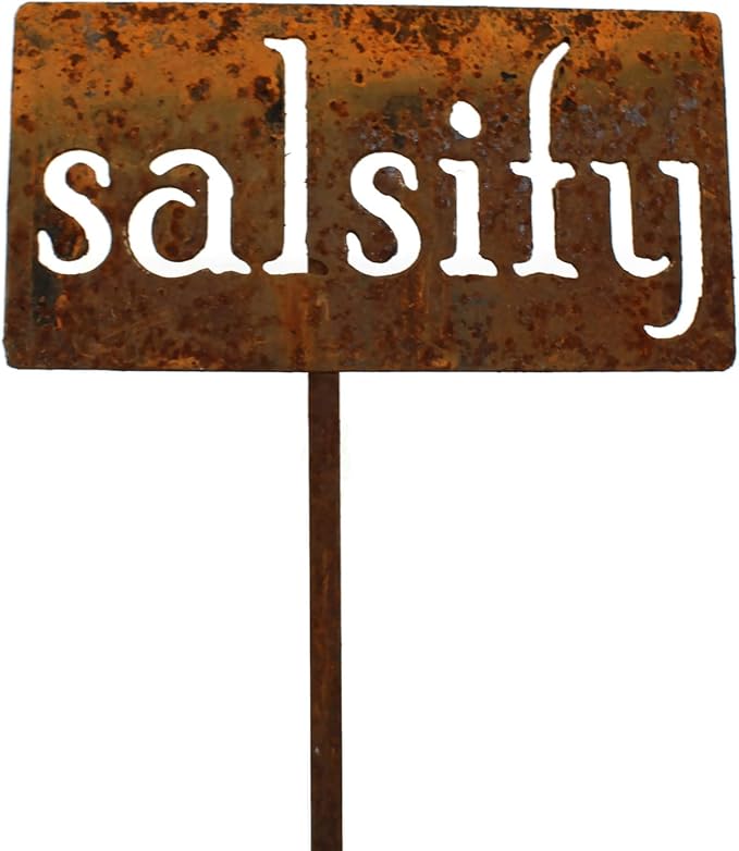 Classic Metal Garden Markers 19 Inches Tall (salsify, Naturally Rusted)